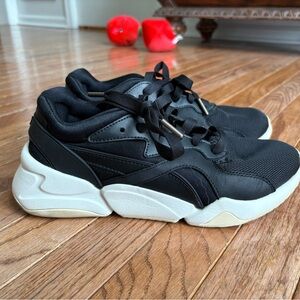 Black and White Puma Sneakers